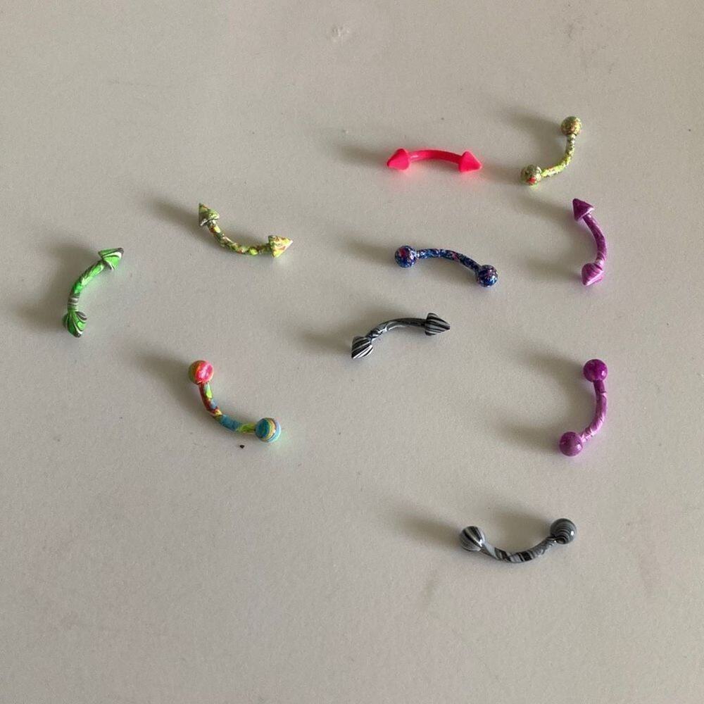 Body piercing screw back body jewelry  16g